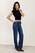 Jeans Wide Leg Azul Clásico