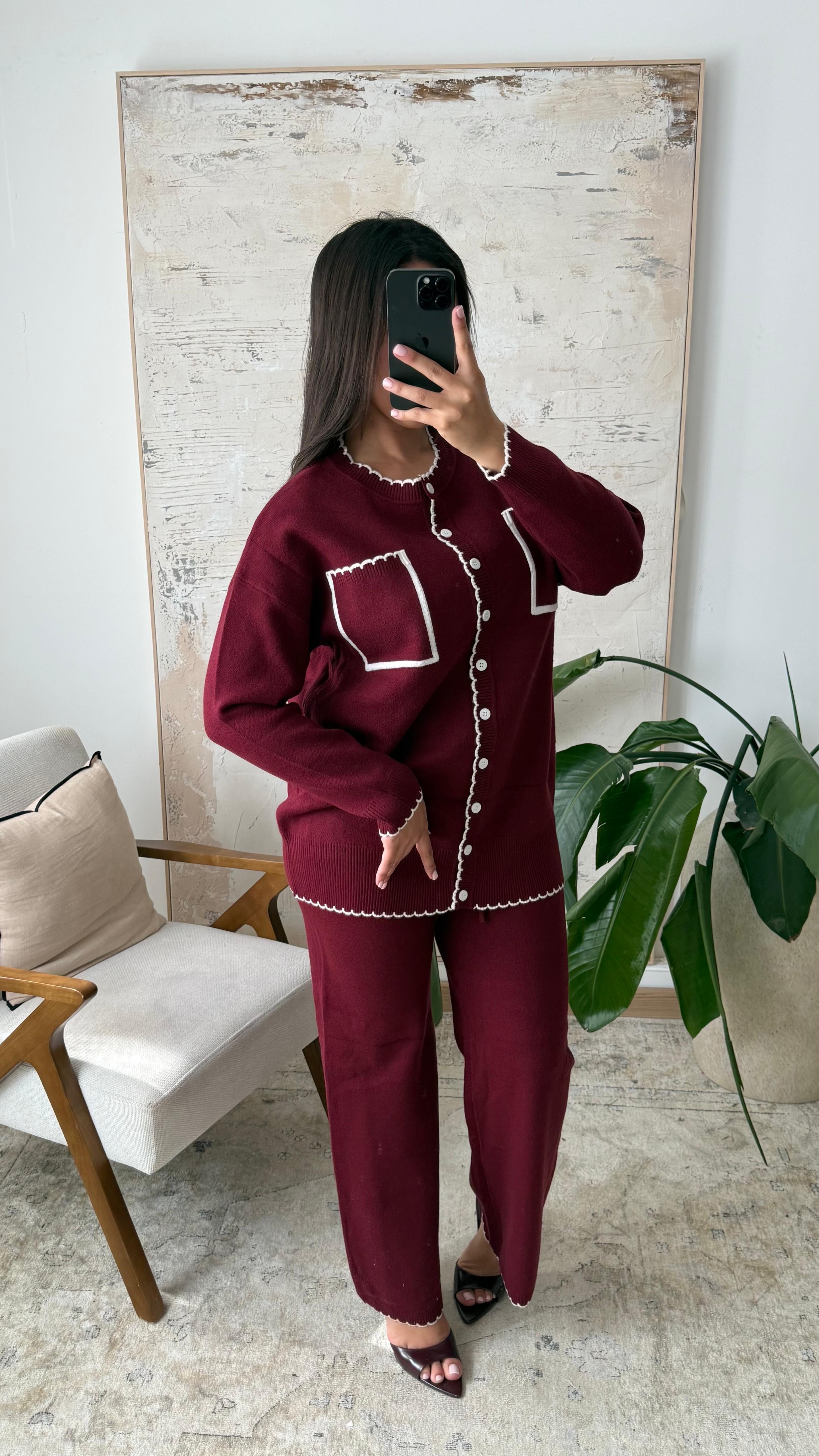 Conjunto bordado en blanco