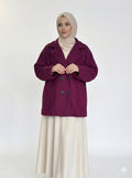 Abrigo de terciopelo burdeo
