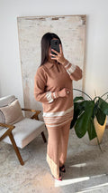 Conjunto Punto Bloques Verticales Rosa Claro